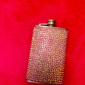 Pink rhinestone flask